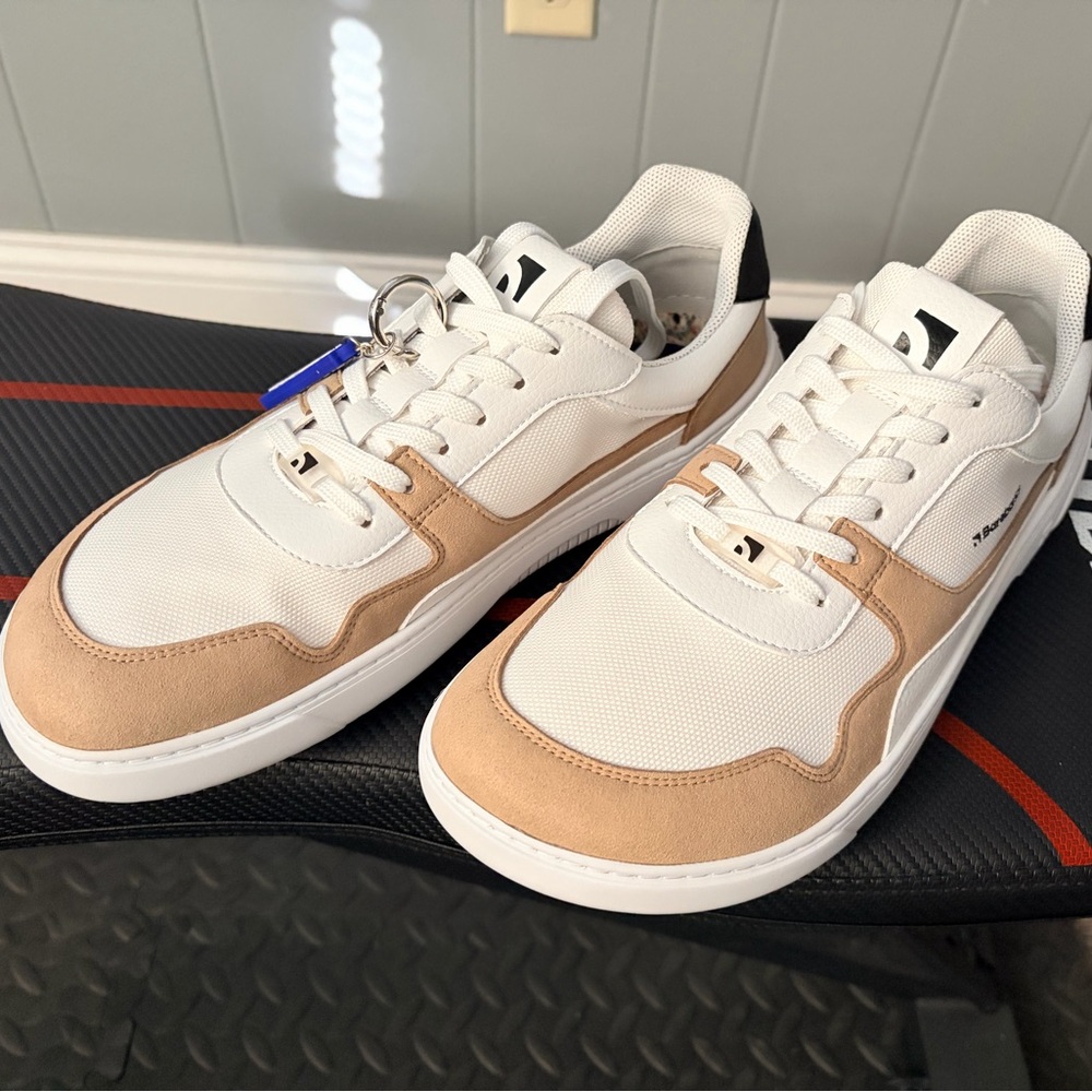 Barebarics Zing White and Tan Sneakers 44 Men’s 10.5 New with Box